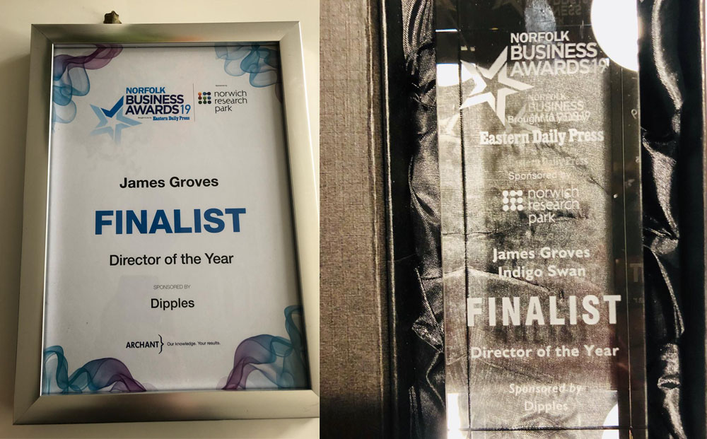 Award trophy and certificate 