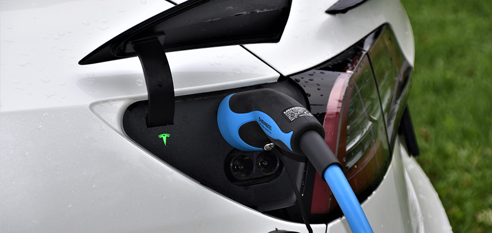 electric vehicle being charged